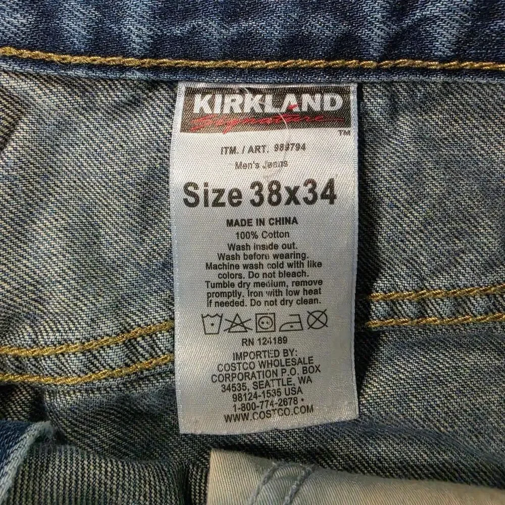 Kirkland Signature Men's Blue Jeans